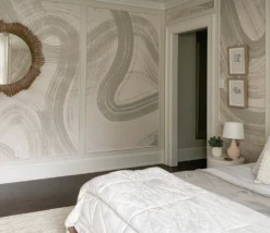 Sediment #1© Mural Wallpaper In Pistachio -Drop It Modern Sales IMG 5693