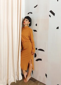 Shape Shifter© Mural Wallpaper In Cremé -Drop It Modern Sales IMG 6280