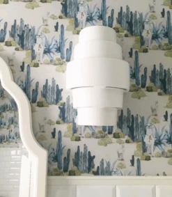 Desert Llama© Wallpaper In Cactus 27 Desert Llama© Wallpaper In Cactus -Drop It Modern Sales IMG 6631