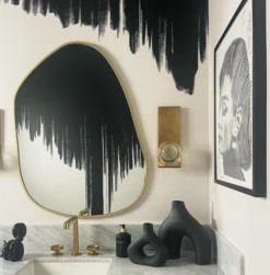 Wavelength© Mural Wallpaper In Black -Drop It Modern Sales IMG 6929