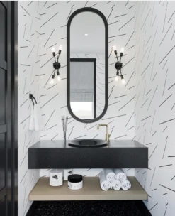 Bang Dem Sticks© Wallpaper In Black -Drop It Modern Sales IMG 7637