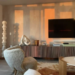 Rock Steady© Mural Wallpaper In Linen -Drop It Modern Sales IMG 7659