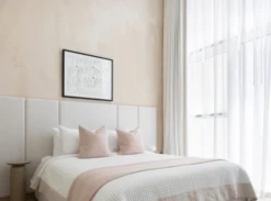 Rock Steady© Mural Wallpaper In Linen -Drop It Modern Sales IMG 7731