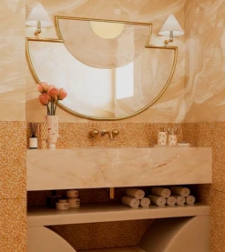 Modern Art© Mural Wallpaper In Nude -Drop It Modern Sales IMG 7881