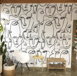 Femme© Wallpaper In Black + White -Drop It Modern Sales IMG 7923