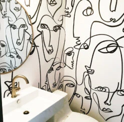 Femme© Wallpaper In Black + White -Drop It Modern Sales IMG 9070 copy