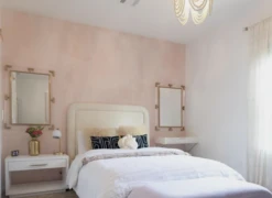 Rock Steady© Mural Wallpaper In Blush -Drop It Modern Sales IMG 9233