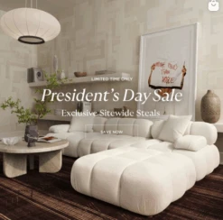 Tetris© Mural Wallpaper In Creme -Drop It Modern Sales IMG 9577