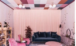 Shape Shifter© Mural Wallpaper In Blush -Drop It Modern Sales IMG 9961