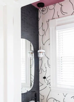 Bosom© Wallpaper In Black + White -Drop It Modern Sales Image 1