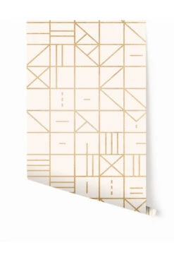 Camino Real© Wallpaper In Gold On White