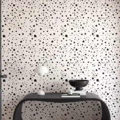 Ink Drop© Wallpaper In Black + Cremé -Drop It Modern Sales Ink drop black cremeCROP2