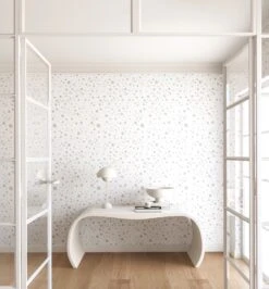 Ink Drop© Wallpaper In Grey -Drop It Modern Sales Ink drop grey full