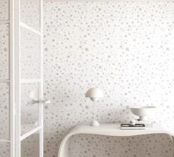 Ink Drop© Wallpaper In Grey -Drop It Modern Sales Ink drop greycrop