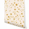 Ink Drop© Wallpaper In Mustard