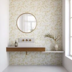 Iris© Wallpaper In Cremé -Drop It Modern Sales Iris 3Cremefinal