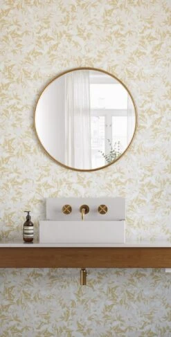 Iris© Wallpaper In Cremé -Drop It Modern Sales Iris 3CremefinalCROP