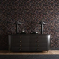 Iris© Wallpaper In Caviar -Drop It Modern Sales Iris Caviar Final