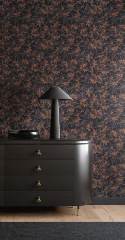 Iris© Wallpaper In Caviar -Drop It Modern Sales Iris Caviar Finalcrop