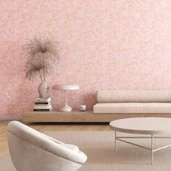 Iris© Wallpaper In Desert Rose -Drop It Modern Sales Irisscene 1desertrosefinal4