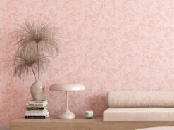 Iris© Wallpaper In Desert Rose -Drop It Modern Sales Irisscene 1desertrosefinal4CROP1