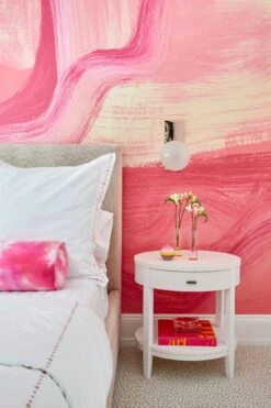 Modern Art© Mural Wallpaper In Fuchsia -Drop It Modern Sales JLA KirstenFrancis WestEnd83rd 167