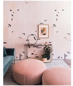 Shape Shifter© Mural Wallpaper In Blush -Drop It Modern Sales JY 8 1