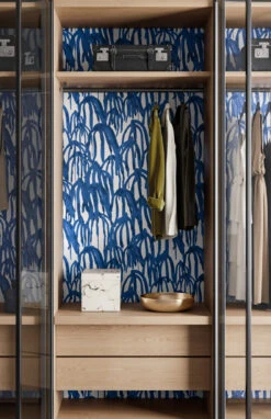 Kelp© Wallpaper In Blue -Drop It Modern Sales Kelp Blue Finalpincrop