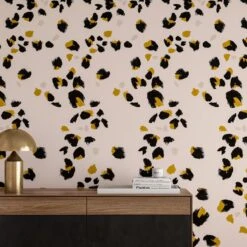 Kitten© Wallpaper In Mustard -Drop It Modern Sales Kitten Mustard Final