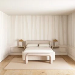 Longitude© Mural Wallpaper In Cremé -Drop It Modern Sales Longitude CREME Final