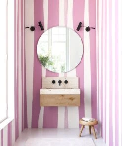 Longitude© Mural Wallpaper In Lilac -Drop It Modern Sales Longitude Lilac Final