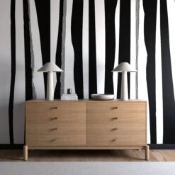 Longitude© Mural Wallpaper In Black+White -Drop It Modern Sales Longitude blackwhite Final