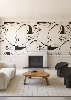 Magma© Wallpaper In Ebony -Drop It Modern Sales MAGMA EBONY FINAL LARGEpin