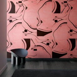 Magma© Wallpaper In Guava -Drop It Modern Sales MAGMA GUAVA BLACK FINAL LARGE d1cfd641 0eef 4af7 b907 437b41133126