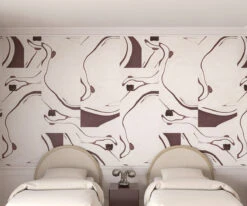 Magma© Wallpaper In Cabernet -Drop It Modern Sales Magma Cabernet Large Finalcrop