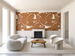 Magma© Wallpaper In Rust + Creme -Drop It Modern Sales Magma RUST CREME FINAL LARGE e9e2a271 4880 42af 8aca f39a59427317