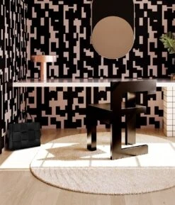 Mainframe© Wallpaper In Ferris + Black -Drop It Modern Sales MainFrame Ferris Black Final Crop 2