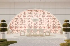 Mainframe© Wallpaper In Strawberry Kiss + Cremé -Drop It Modern Sales Mainframe Kiss Creme Final