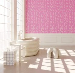 Mainframe© Wallpaper In Pretty In Pink -Drop It Modern Sales Mainframe Pretty in Pink Finalcrop 1