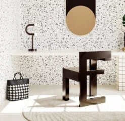 Memphis© Wallpaper In Black + White -Drop It Modern Sales Memphis Black White Final Crop2