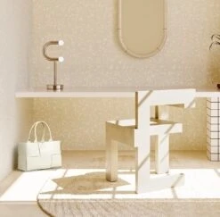 Memphis© Wallpaper In Cremé + White -Drop It Modern Sales Memphis Creme White Final Crop2