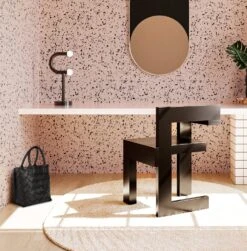 Memphis© Wallpaper In Ferris + Black -Drop It Modern Sales Memphis Ferris Black Final Crop2