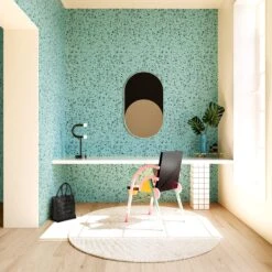 Memphis© Wallpaper In Teal + Black 9 Memphis© Wallpaper In Teal + Black -Drop It Modern Sales Memphis Teal Black Final