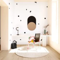 Mezzaluna© Wallpaper In Black + White -Drop It Modern Sales Mezzaluna Black White rendering 1 3