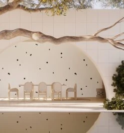 Mezzaluna© Wallpaper In Black + White -Drop It Modern Sales Mezzaluna Black White rendering 2 1