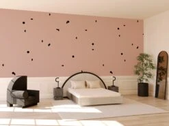 Mezzaluna© Wallpaper In Ferris + Black -Drop It Modern Sales Mezzaluna Ferris Black Rendering 1