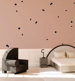 Mezzaluna© Wallpaper In Ferris + Black -Drop It Modern Sales Mezzaluna Ferris Black Rendering crop 2