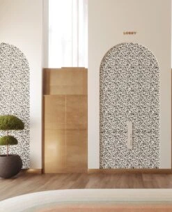 Milano© Wallpaper In Black + Cremé -Drop It Modern Sales Milano Black Creme rendering crop 1