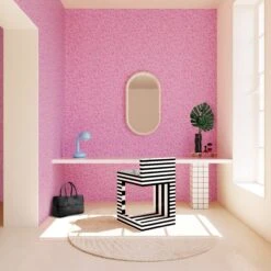 Milano© Wallpaper In Pretty In Pink -Drop It Modern Sales Milano Pretty in Pink rendering 1