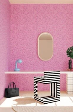 Milano© Wallpaper In Pretty In Pink -Drop It Modern Sales Milano Pretty in Pink rendering 2